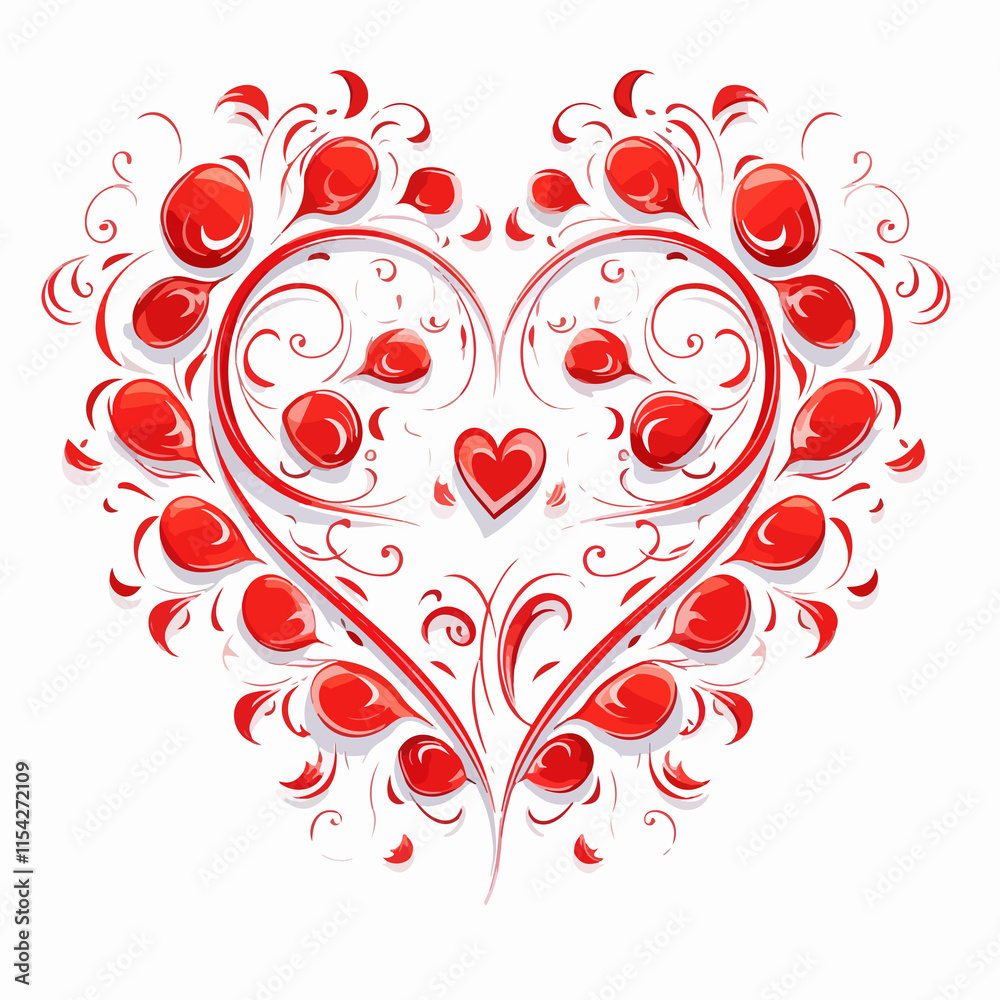 Heart symbol vector illustration for love concept in design projects Heart symbol vector illustration for love concept in design projects