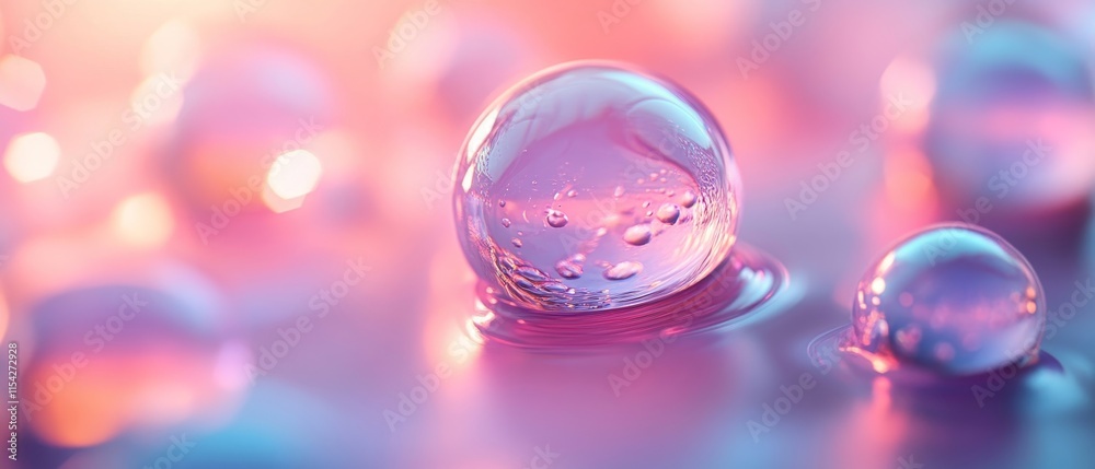 liquid surfaces reflecting soft light and colors. Generative AI liquid surfaces reflecting soft light and colors. Generative AI