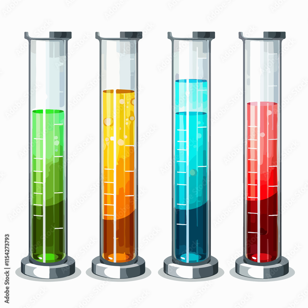 Science laboratory test tubes vector illustration for research projects and experiments Science laboratory test tubes vector illustration for research projects and experiments