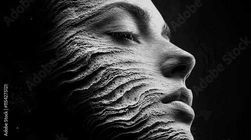 distorted morphing into evolving textures. Generative AI