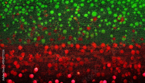 a inexperienced and crimson history with numerous dots
