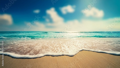 abstract summer excursion history of blurred beach and sea waves