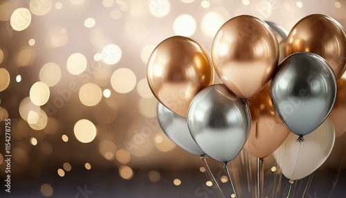  balloons on a white heritage with bokeh