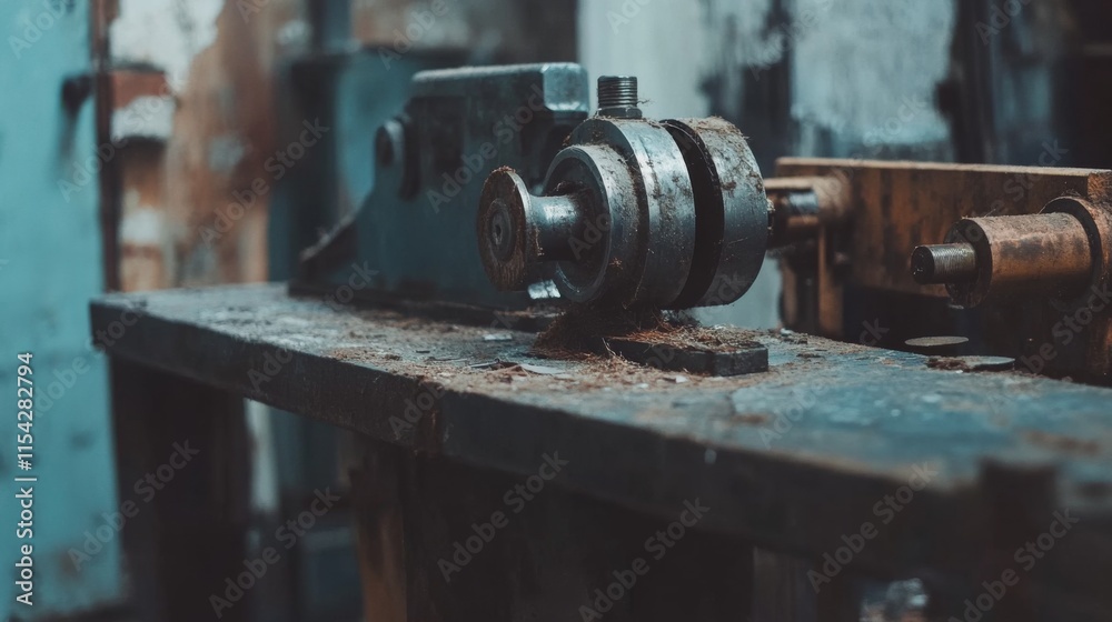 Abandoned Machinery in Old Factory Setting Abandoned Machinery in Old Factory Setting