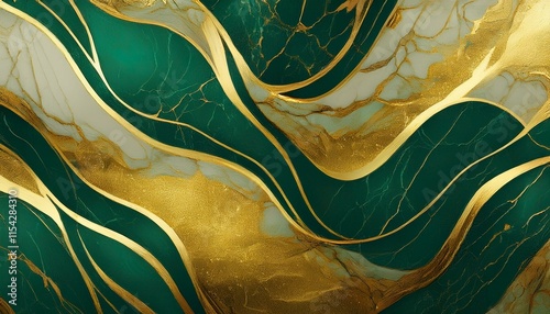 gold and green marble stone textured history wallpaper generative ai