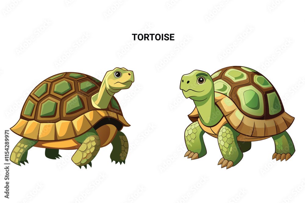 Fototapeta premium Customizable Tortoise Isolated Vector Illustration