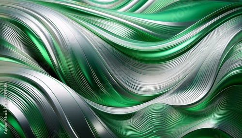a captivating summary layout proposing clean steel waves in shades of inexperienced and silver gracefully twisting and flowing
