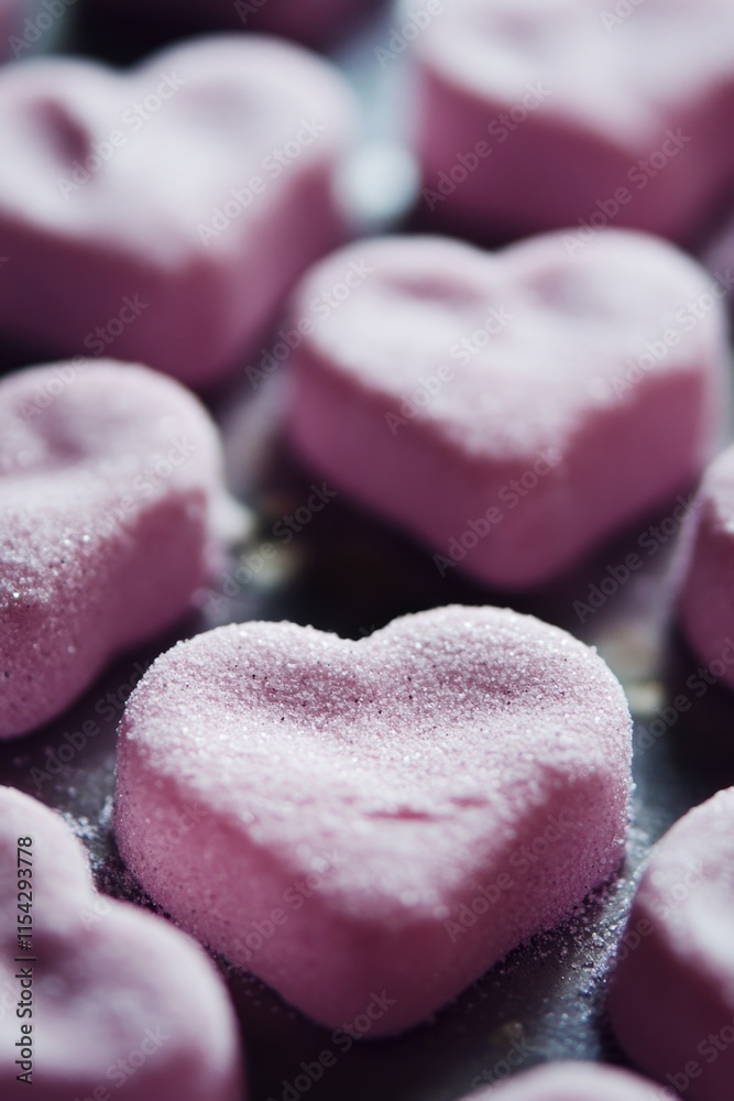 Obraz premium A close-up shot of a bunch of pink hearts, perfect for romantic or Valentine's Day themed projects