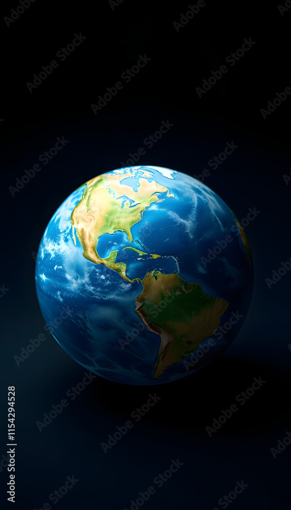 Fototapeta premium Abstract globe on a dark background, with white tones