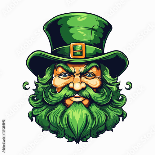 Festive green Saint Patrick's Day vector illustration for celebrations photo