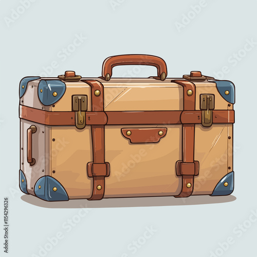 Professional isolated suitcase design vector illustration for graphic design projects