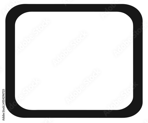 Rounded Black Frame Silhouette EPS Vector