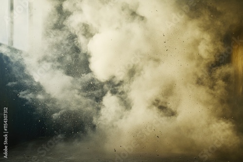 A fire hydrant emitting smoke photo