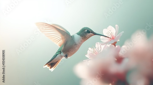 Close up telephoto Bird Illustration