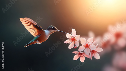 Close up telephoto Bird Illustration