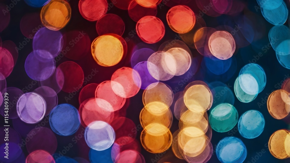 Glowing festival lights in bokeh create a colorful and festive backdrop.
Glowing festival lights in bokeh create a colorful and festive backdrop.