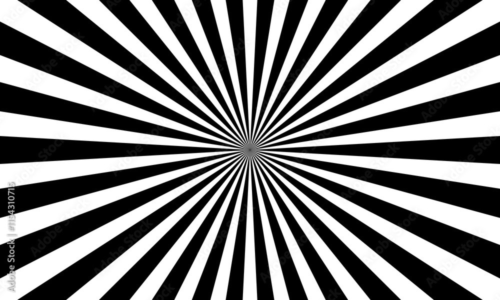 Black and White Radial Sunburst Pattern Black and White Radial Sunburst Pattern
