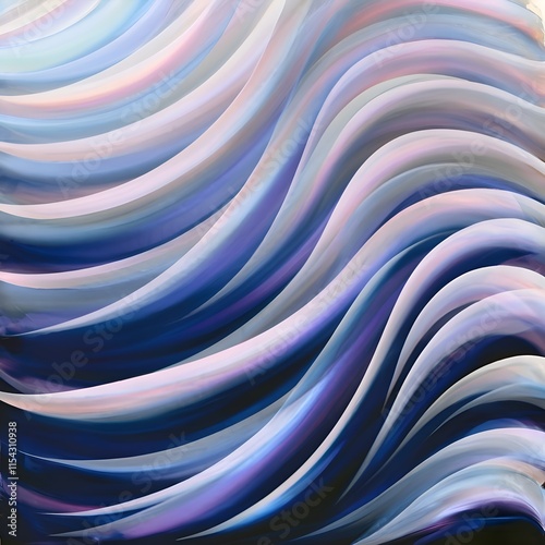 Flowing Blue and Purple Wave Abstract Digital Art photo