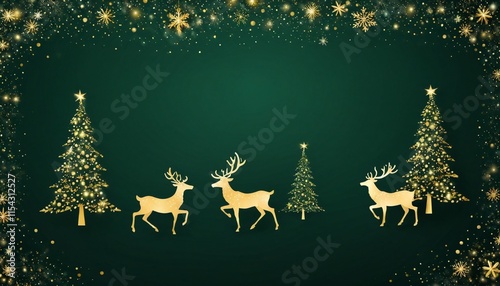 christmas background with deer