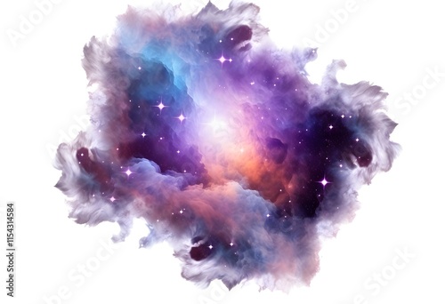 galaxy isolated on white background