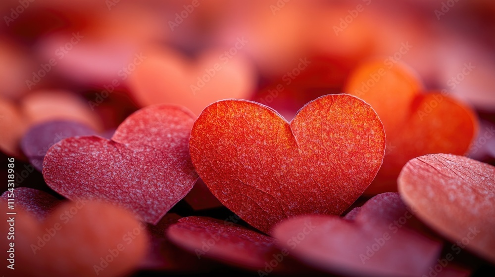 Obraz premium A cluster of hearts, perfect for romantic and celebratory scenes