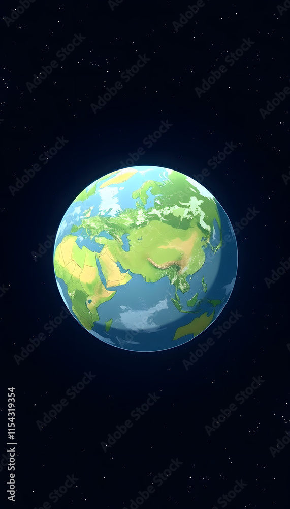 Obraz premium Planet Earth - West Europe, one line art, with white tones