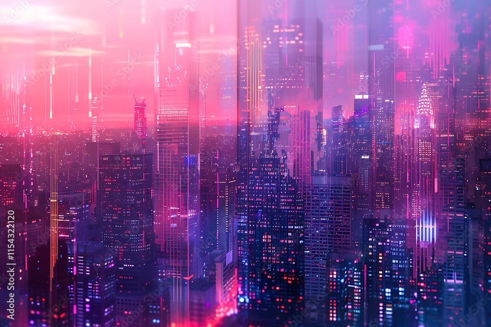 Fototapeta premium Skyscrapers in the financial district