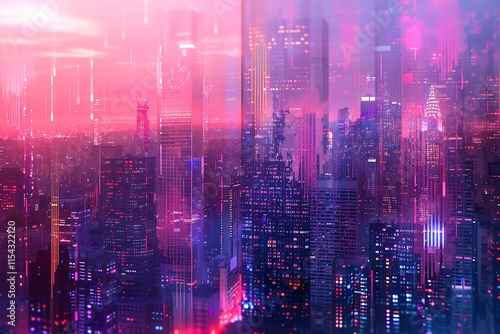 Wallpaper Mural Skyscrapers in the financial district Torontodigital.ca