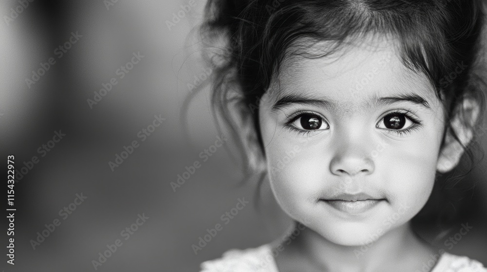 Portrait of a Young Girl with Beautiful Eyes and Expressive Face Portrait of a Young Girl with Beautiful Eyes and Expressive Face