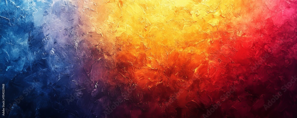 Red orange yellow purple blue gradient background wide web header grainy texture vibrant colors banner design, Generative AI