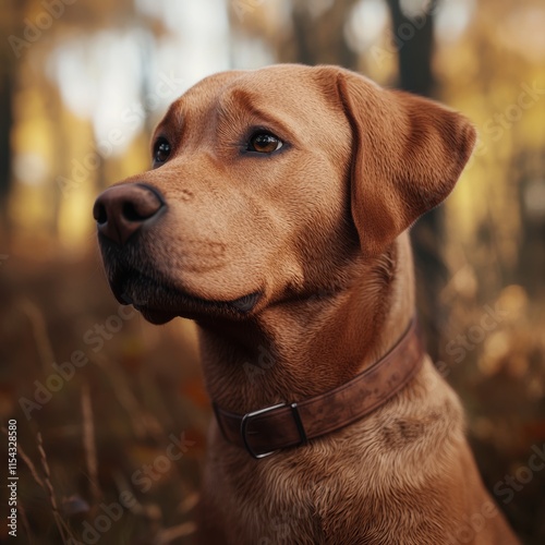 Wallpaper Mural Portrait of a Golden Labrador in a Natural Autumn Setting Torontodigital.ca
