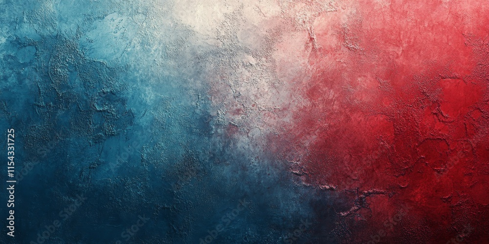 Fototapeta premium Grainy gradient background light blue dark red noisy texture banner header cover poster backdrop design, copy space, Generative AI