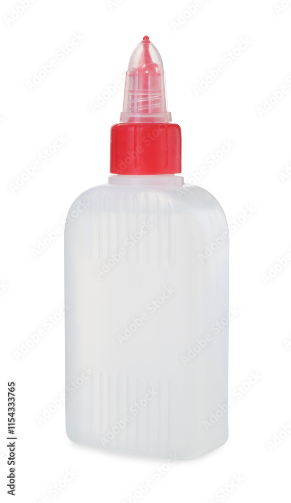 One bottle of glue isolated on white One bottle of glue isolated on white