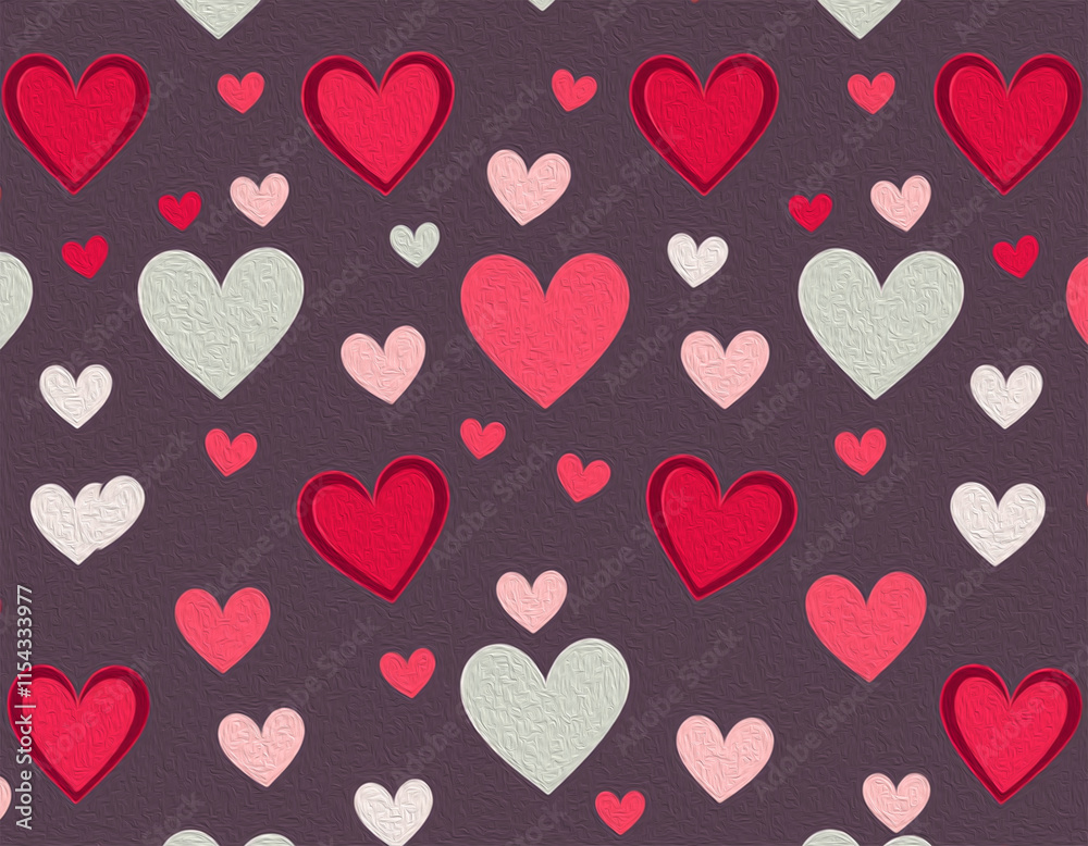 Valentine's Day card design. Illustration with oil paint. Pattern for printing on wall decorations, covers, wallpapers Valentine's Day card design. Illustration with oil paint. Pattern for printing on wall decorations, covers, wallpapers