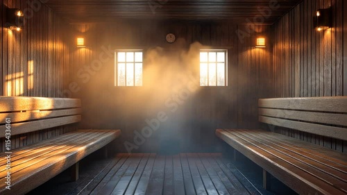 wooden finnish sauna, steam, bath, spa