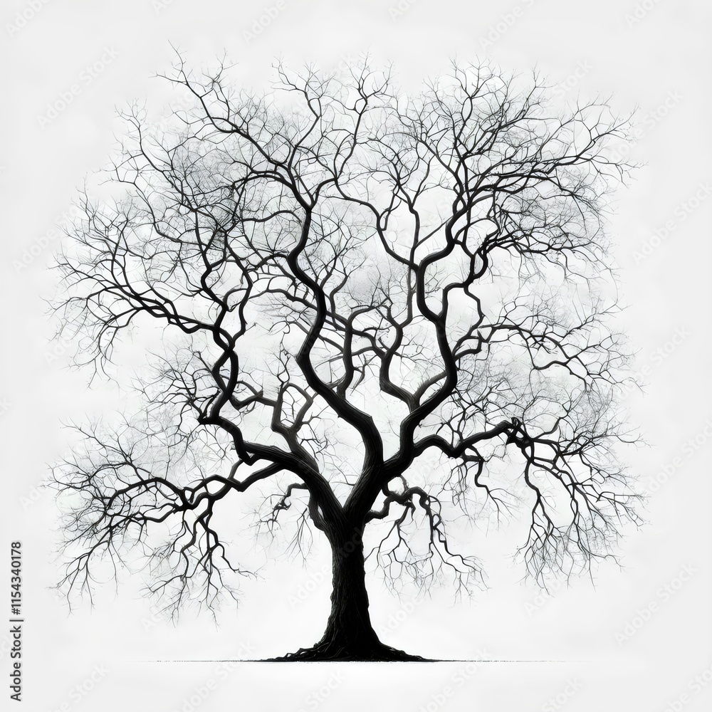 leafless tree isolated on white background leafless tree isolated on white background