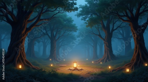 Lantern-Lit Forest Spirit Ceremony photo