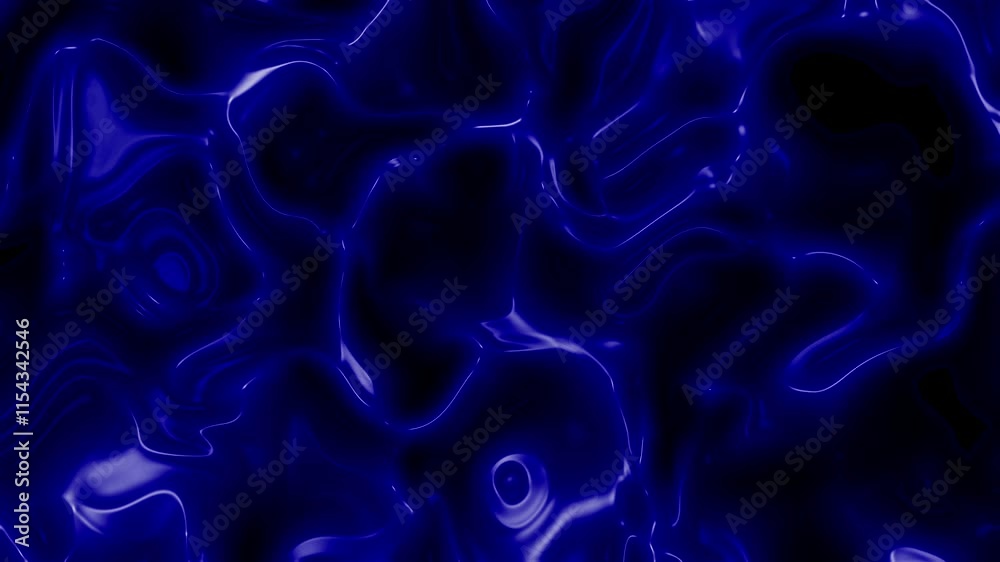 Des tourbillons liquides d'un bleu profond pour des conceptions, des arrière-plans, des impressions d'art, des emballages ou des contenus de marque recherchant des motifs abstraits et fluides