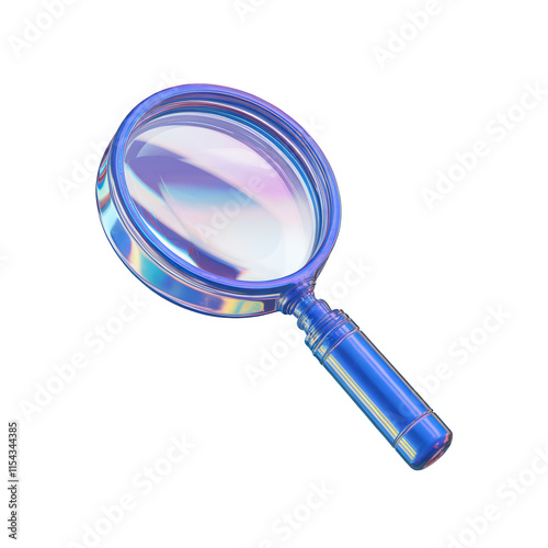 magnifying glass isolated on transparent background