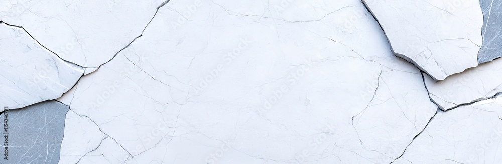 Naklejka premium A wide, white backdrop featuring a marble stone texture for design purposes.