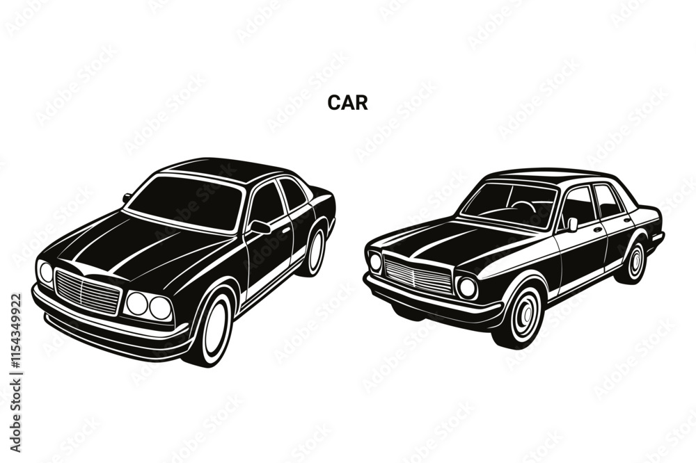 Customizable Car Silhouette Vector Illustration Customizable Car Silhouette Vector Illustration