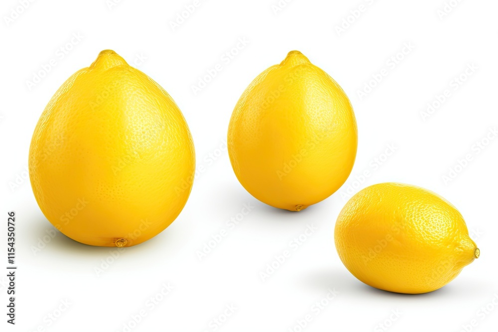 Close up photo of a lemon on a white background with a clipping path Professionally photographed in a studio Close up photo of a lemon on a white background with a clipping path Professionally photographed in a studio