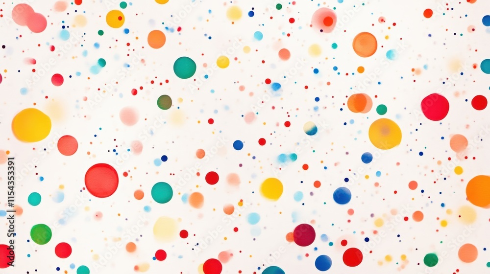 Vibrant bubble pattern with colorful dots on white background with copy space Vibrant bubble pattern with colorful dots on white background with copy space