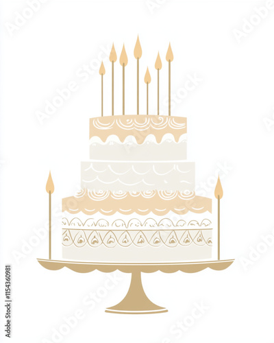 Elegant tiered cake bakery logo with soft pastels  fonts