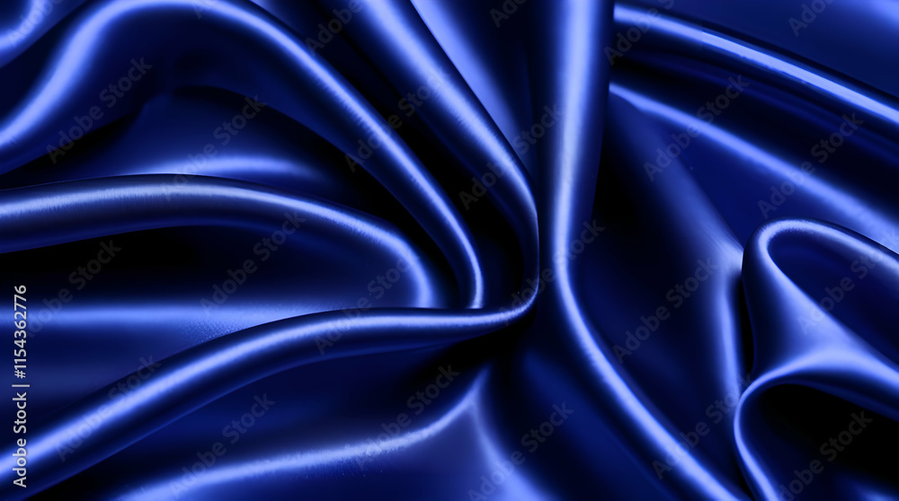 Obraz premium Blue satin fabric texture background