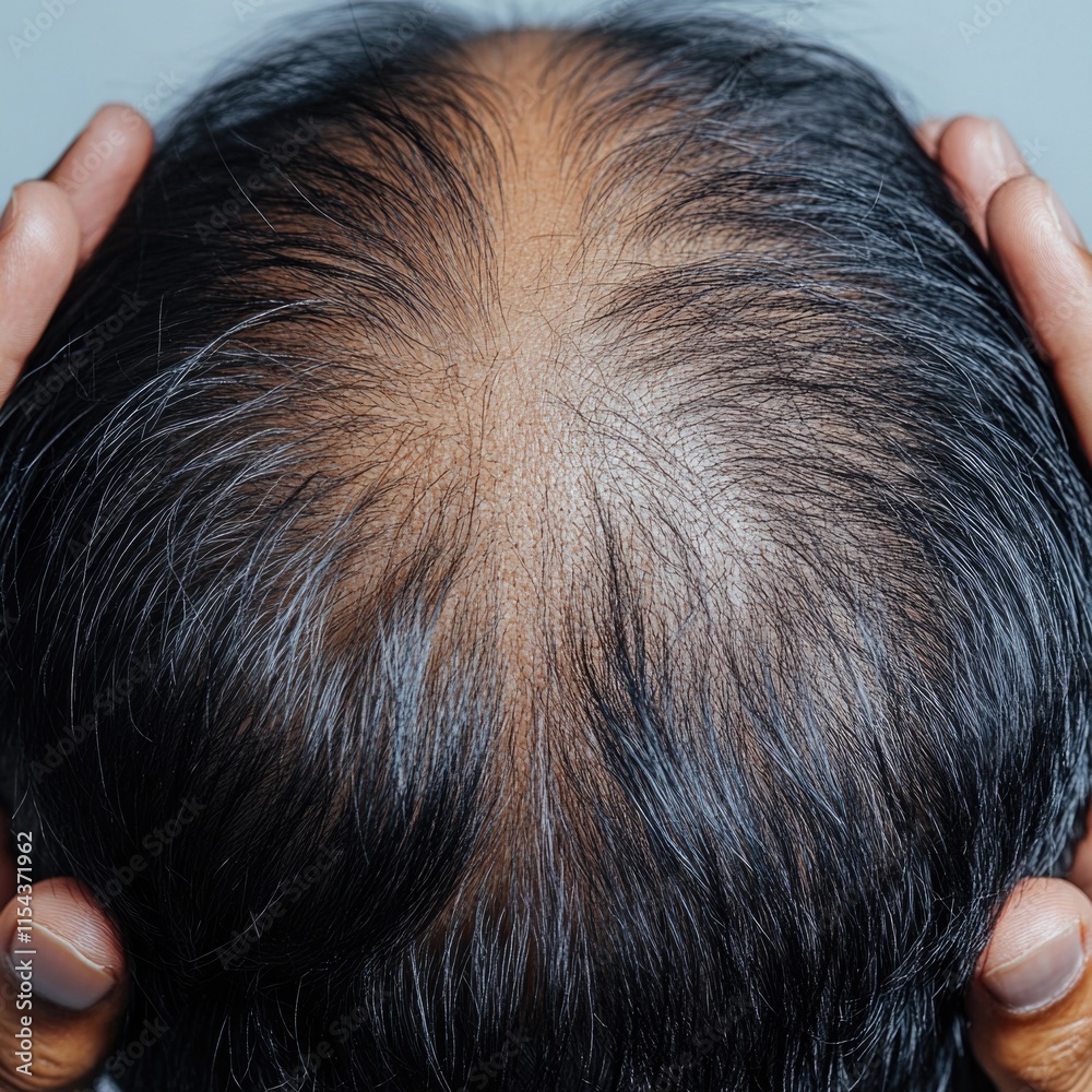 Fototapeta premium Person holding head