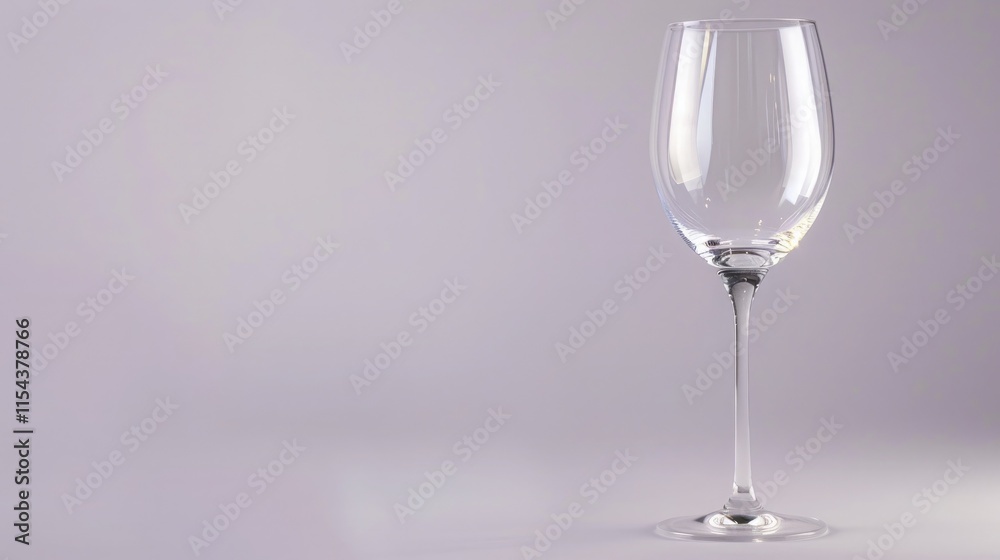 Classic wine glass with a simple, elegant design Classic wine glass with a simple, elegant design
