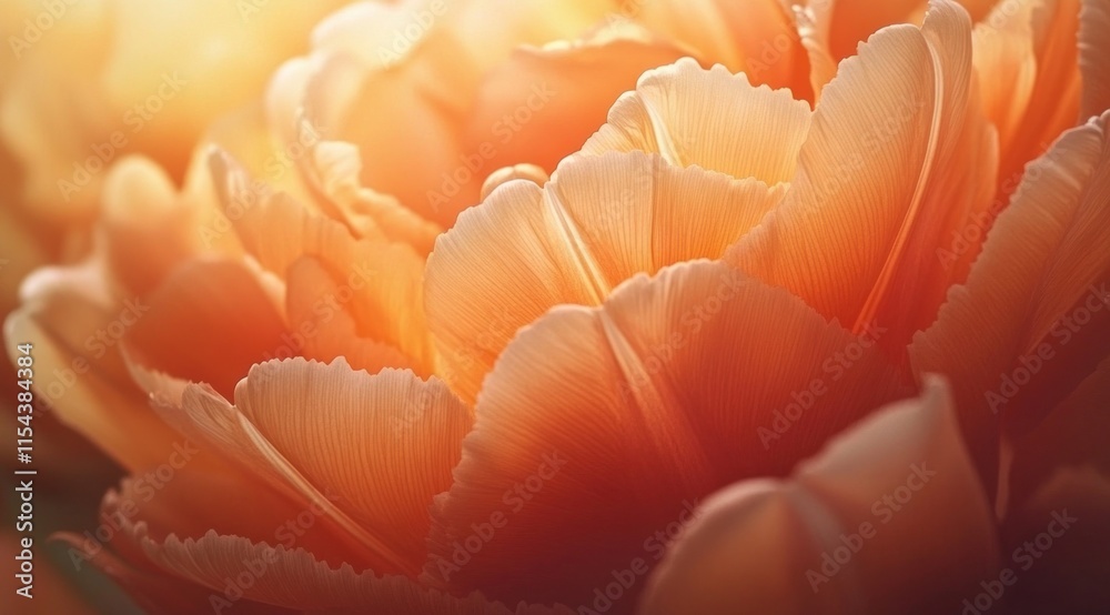 custom made wallpaper toronto digitalClose-up of peach tulip petals, sunlit.