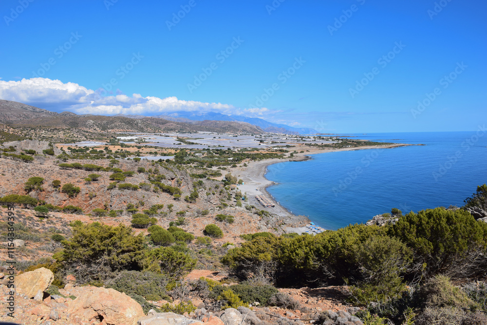 Obraz premium Krios Beach is located on the island of Crete, 10 km west of Paleochora, 90 km south of Chania