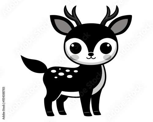 Adorable Baby Deer Cartoon Illustration